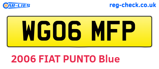 WG06MFP are the vehicle registration plates.