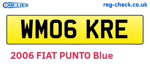 WM06KRE are the vehicle registration plates.