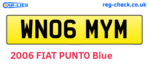 WN06MYM are the vehicle registration plates.