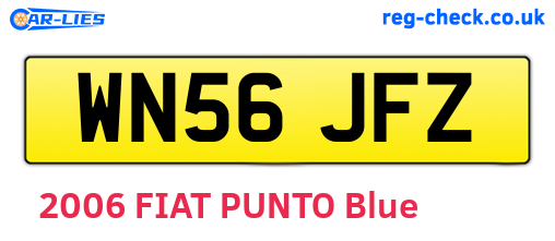 WN56JFZ are the vehicle registration plates.