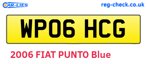 WP06HCG are the vehicle registration plates.