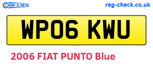 WP06KWU are the vehicle registration plates.
