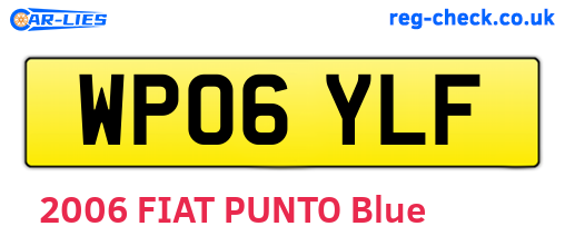 WP06YLF are the vehicle registration plates.