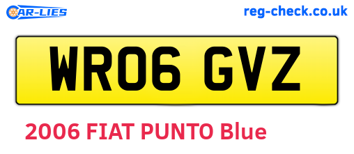 WR06GVZ are the vehicle registration plates.