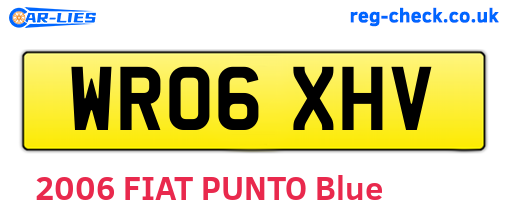 WR06XHV are the vehicle registration plates.