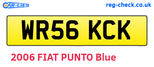 WR56KCK are the vehicle registration plates.