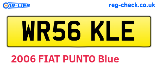 WR56KLE are the vehicle registration plates.