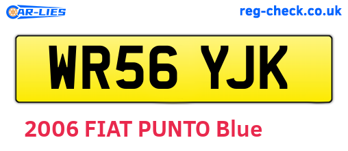 WR56YJK are the vehicle registration plates.