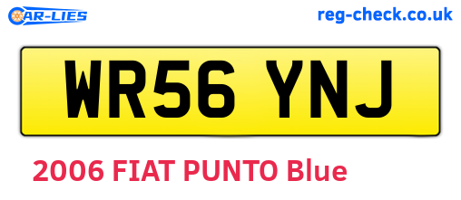 WR56YNJ are the vehicle registration plates.
