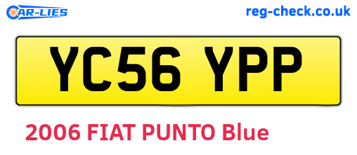 YC56YPP are the vehicle registration plates.