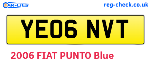 YE06NVT are the vehicle registration plates.