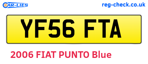YF56FTA are the vehicle registration plates.