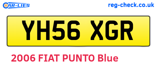 YH56XGR are the vehicle registration plates.