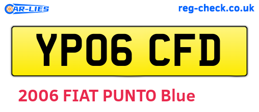YP06CFD are the vehicle registration plates.