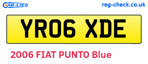 YR06XDE are the vehicle registration plates.