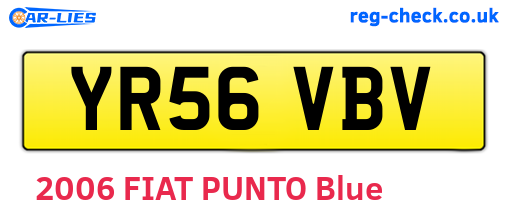YR56VBV are the vehicle registration plates.
