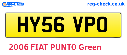 HY56VPO are the vehicle registration plates.
