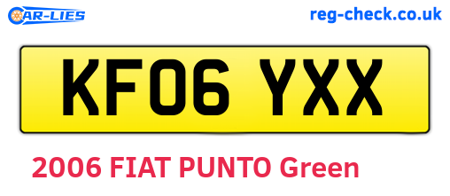 KF06YXX are the vehicle registration plates.