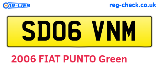 SD06VNM are the vehicle registration plates.