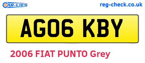 AG06KBY are the vehicle registration plates.