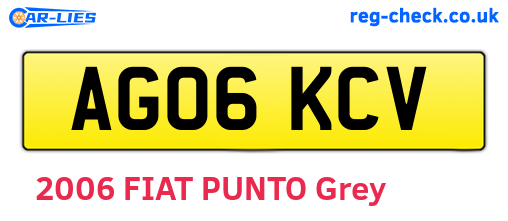 AG06KCV are the vehicle registration plates.