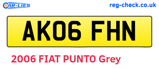 AK06FHN are the vehicle registration plates.