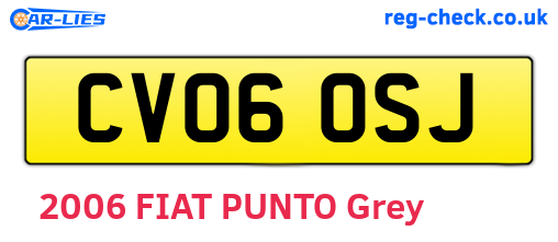 CV06OSJ are the vehicle registration plates.