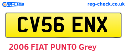 CV56ENX are the vehicle registration plates.