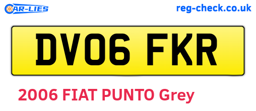 DV06FKR are the vehicle registration plates.