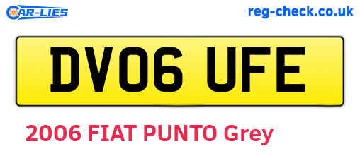 DV06UFE are the vehicle registration plates.
