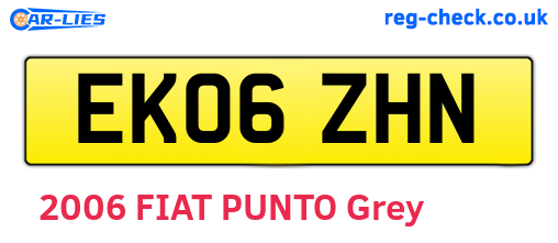 EK06ZHN are the vehicle registration plates.