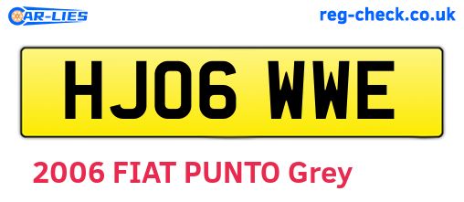 HJ06WWE are the vehicle registration plates.