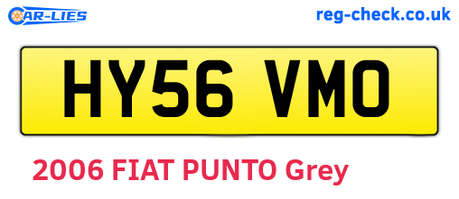 HY56VMO are the vehicle registration plates.