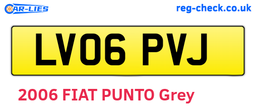 LV06PVJ are the vehicle registration plates.