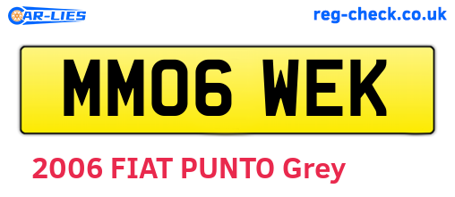 MM06WEK are the vehicle registration plates.