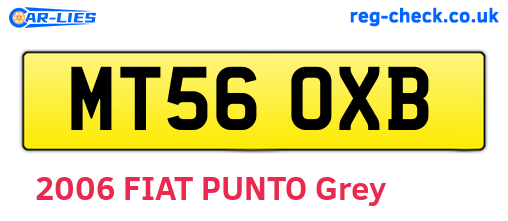 MT56OXB are the vehicle registration plates.