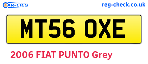 MT56OXE are the vehicle registration plates.