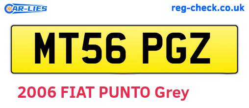 MT56PGZ are the vehicle registration plates.