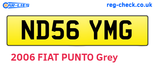 ND56YMG are the vehicle registration plates.