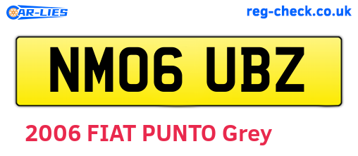 NM06UBZ are the vehicle registration plates.