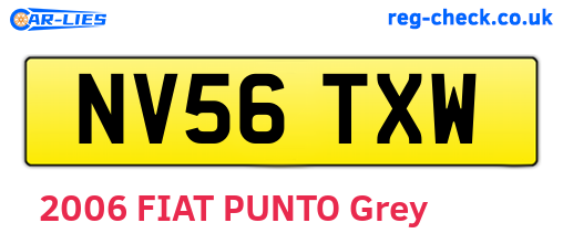 NV56TXW are the vehicle registration plates.