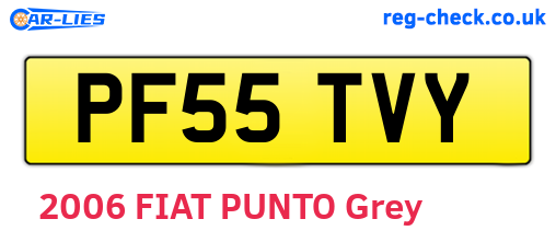 PF55TVY are the vehicle registration plates.