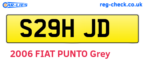 S29HJD are the vehicle registration plates.