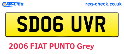 SD06UVR are the vehicle registration plates.