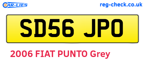 SD56JPO are the vehicle registration plates.