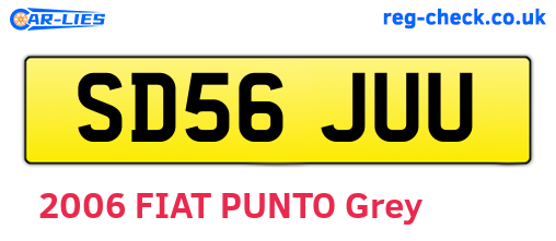 SD56JUU are the vehicle registration plates.