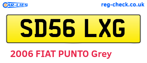 SD56LXG are the vehicle registration plates.