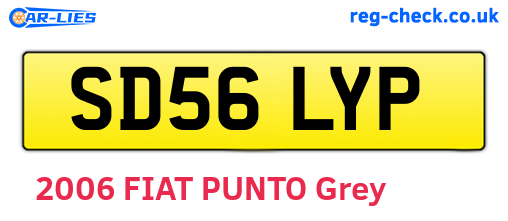 SD56LYP are the vehicle registration plates.