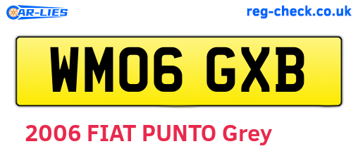WM06GXB are the vehicle registration plates.