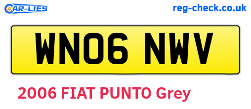 WN06NWV are the vehicle registration plates.